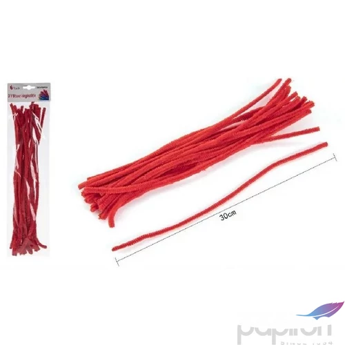 Zsenília drót 30cm élénkpiros 20 szálas Torch  F22372