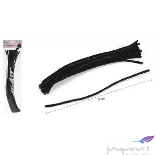 Zsenília drót 30cm fekete 20 szálas Torch F22374
