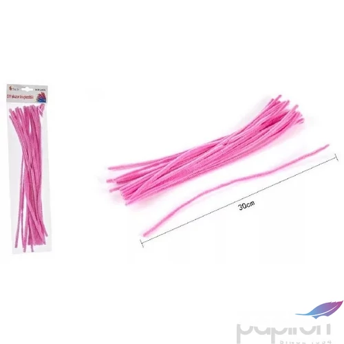 Zsenília drót 30cm 20db-os rózsaszín 25