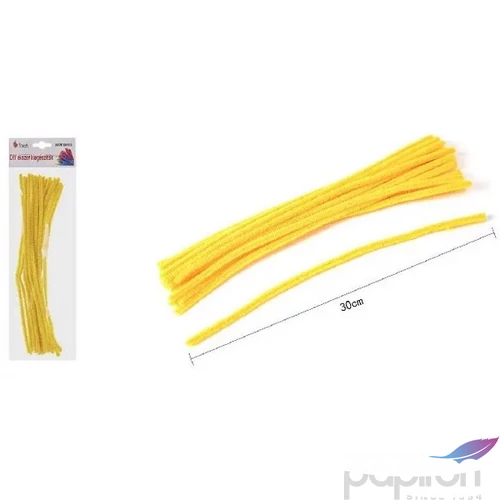 Zsenília drót 30cm 20db-os sárga 25