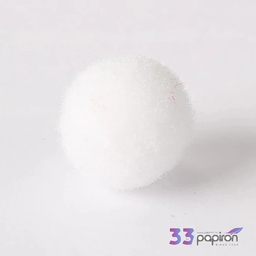 Zsenília pompon fehér 1 cm, 100 db / csomag