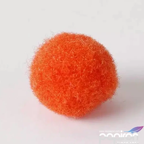 Zsenília pompon sötétnarancs 2 cm, 100 db / csomag