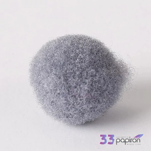 Zsenília pompon sötétszürke 1 cm, 100 db / csomag