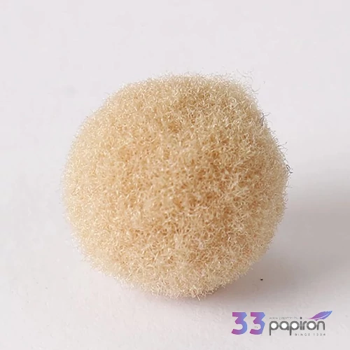 Zsenília pompon világosbarna 1 cm, 100 db / csomag