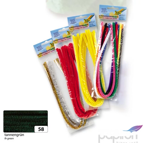 Zsenília szál  Folia 8mmx50cm 10db fenyő zöld 