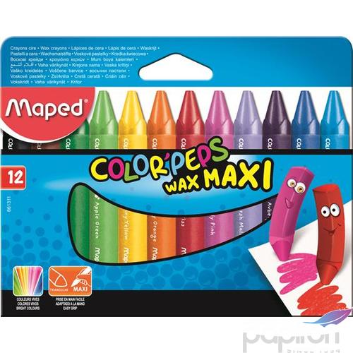 Zsírkréta 12 Maped Color Peps MAXI Wax viasz vastag 12színű Írószerek Maped 861311