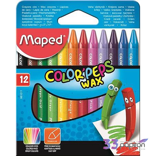 Zsírkréta 12 Maped Color Peps Wax viasz 12színű Írószerek Maped 861011