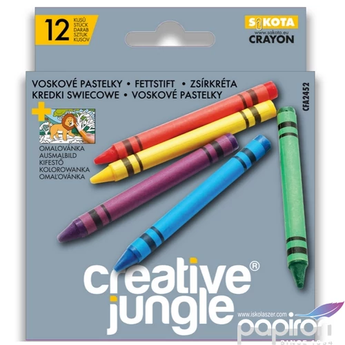 Zsírkréta 12 Kreatív Jungle kerek 