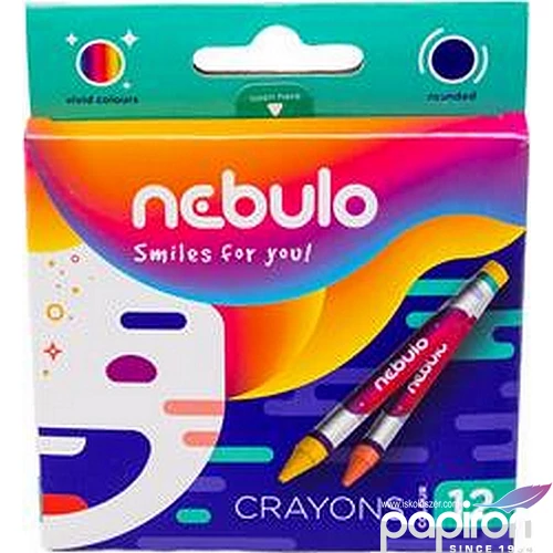 Zsírkréta 12 Nebulo normál 12színű Írószerek Nebulo NZSK-12/NVF2812
