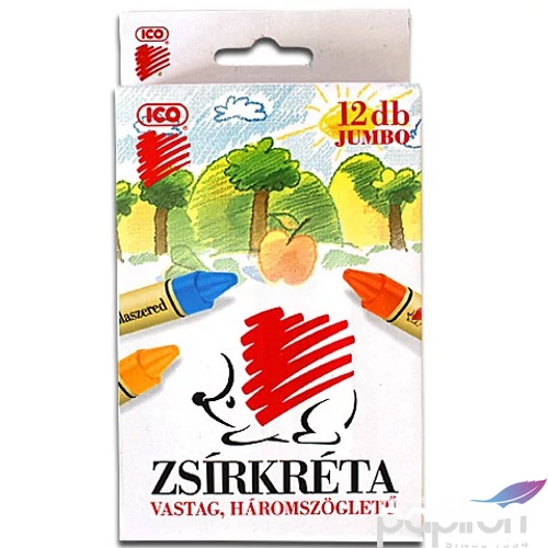 Zsírkréta 12 Süni Jumbo háromszögletű ICO iskolaszer- tanszer