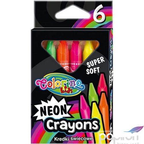 Zsírkrétakészlet Colorino neon extra puha háromszögletű 6 szín